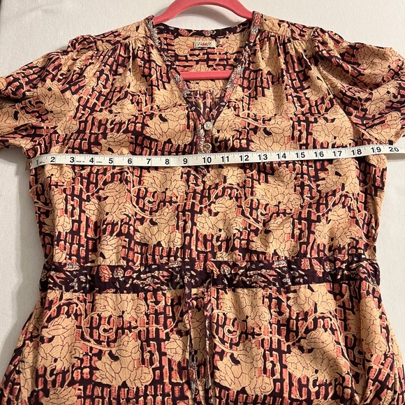 FAHERTY size small, block print dress - Picture 9 of 9